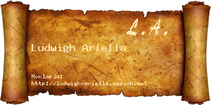Ludwigh Ariella névjegykártya